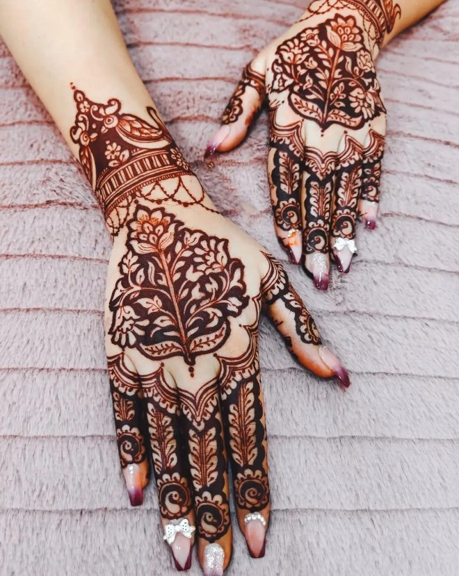 Stylish Back Hand Mehndi Designs