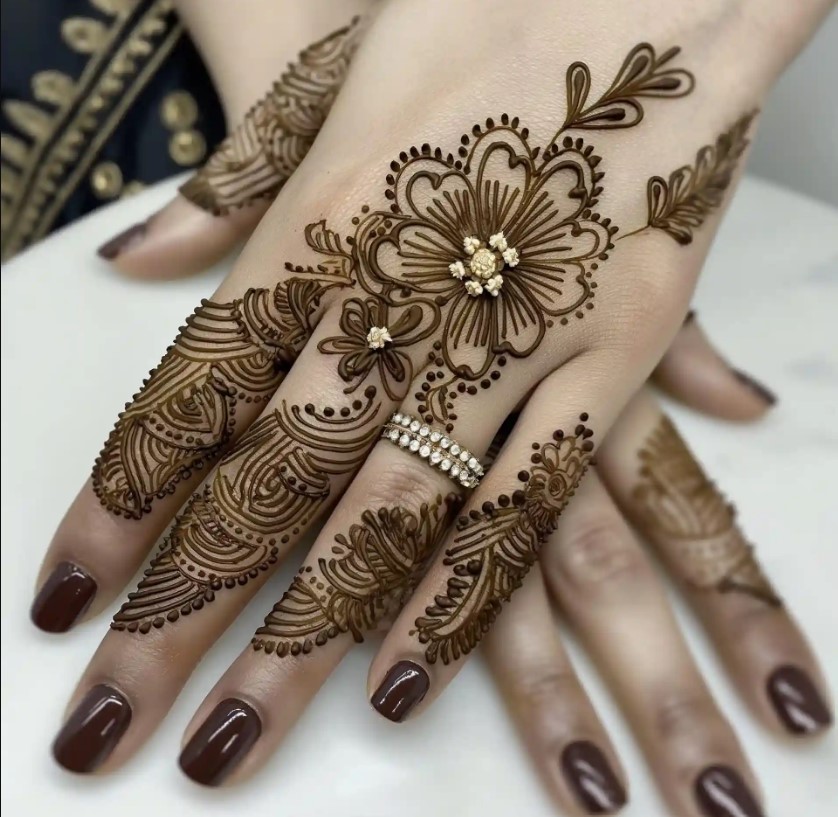 Stylish Back Hand Mehndi Designs