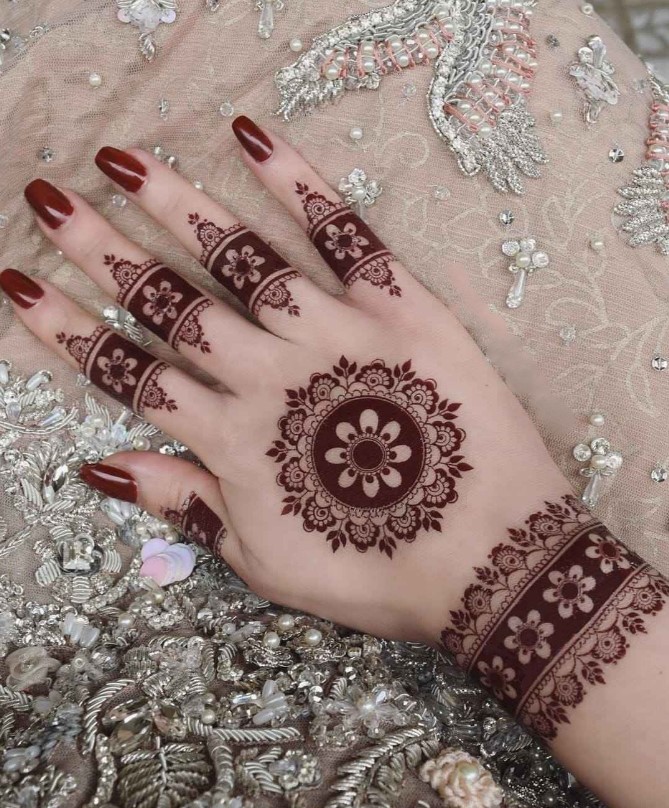 Simple Mehndi Design Back Hand